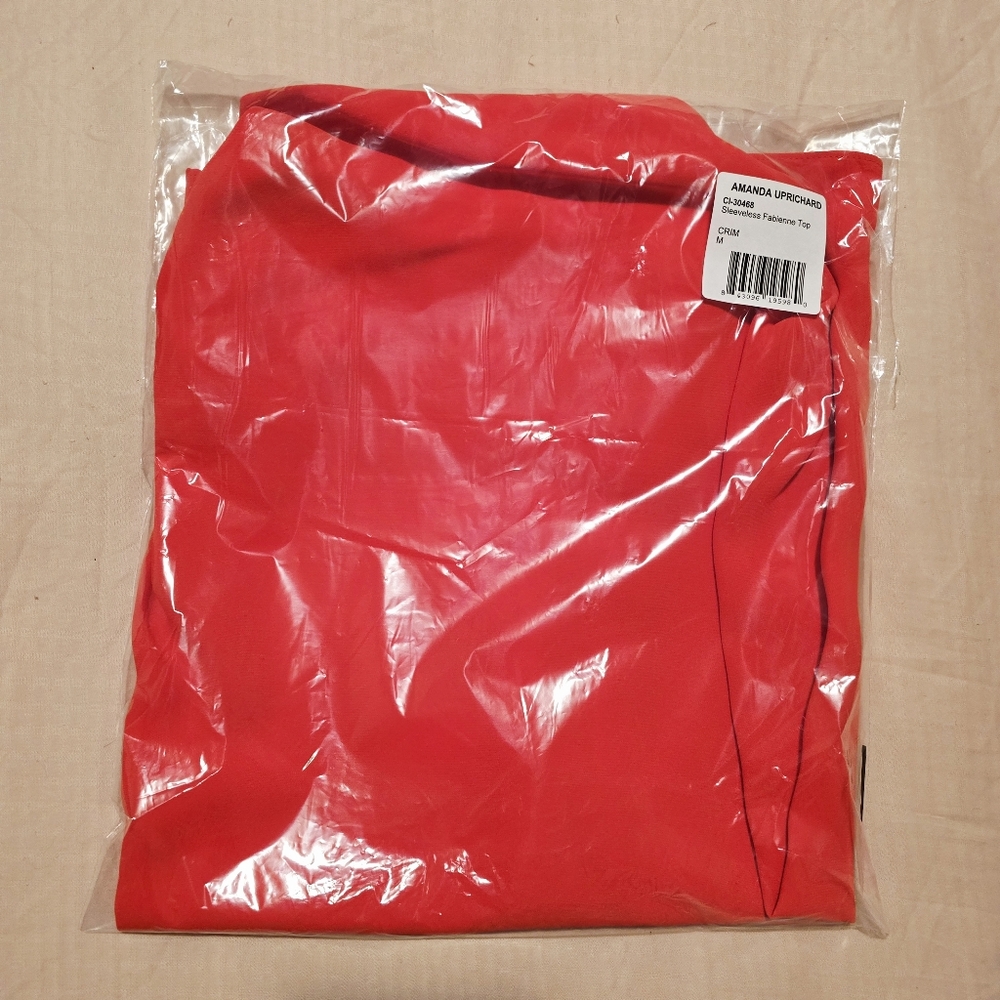 NWT Amanda Uprichard x Revolve Sleeveless Fabienne Top in Crimson Red – Sz Med - Picture 5 of 7